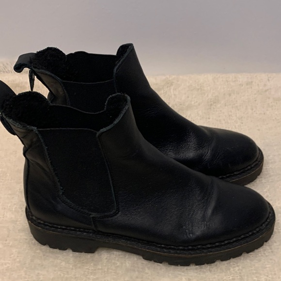 Women's Black Leather Ankle Booties - Classic Chelsea Style - Picture 3 of 5